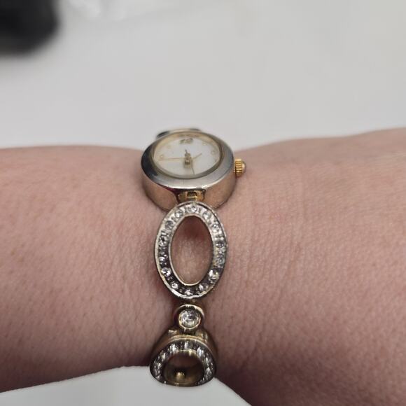 Christian Benet Watch Womens Gold Toned Bracelet Band Analog Rhinestones Crystal main image 7